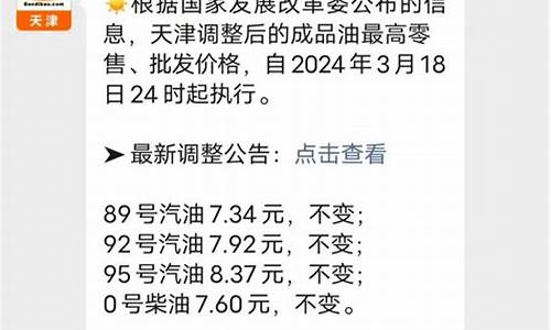 天津油价调整时间表最新消息_天津油价趋势